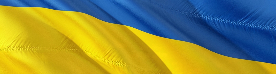 Ukrainische Flagge.